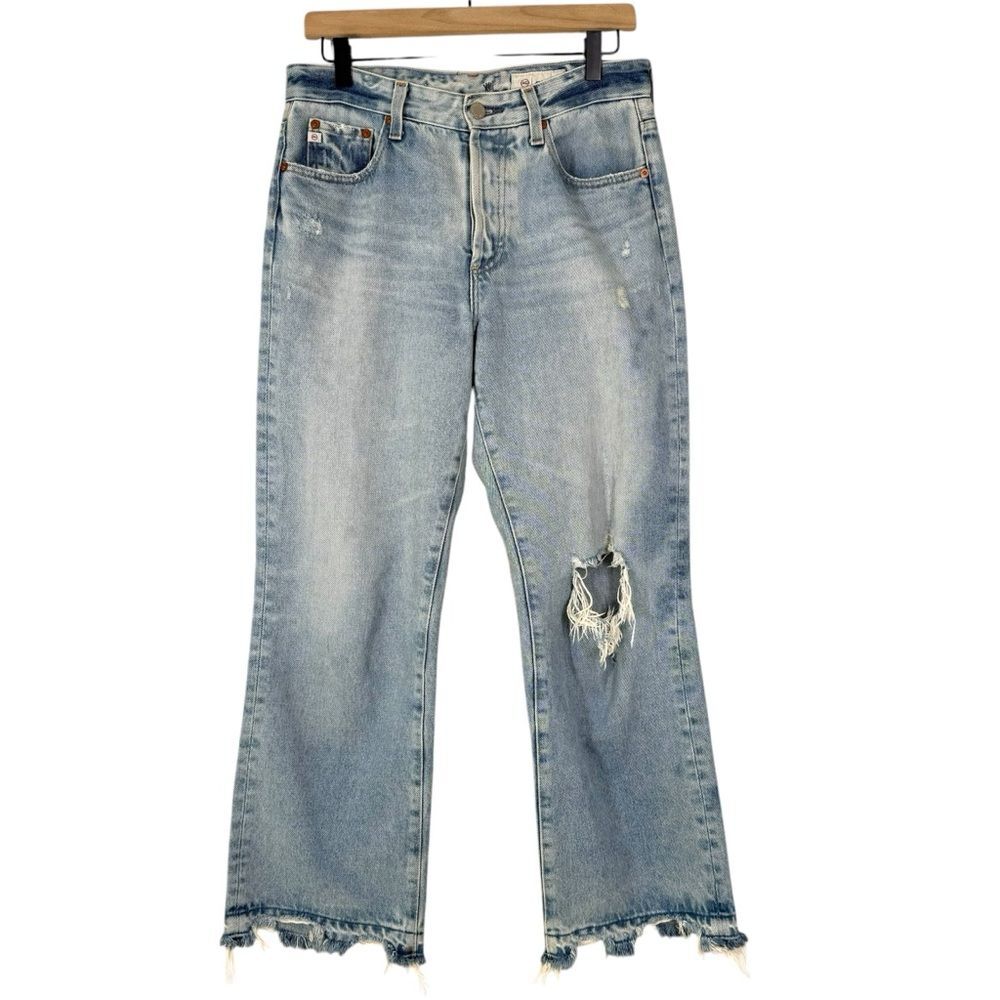 AG Adriano Goldschmied Kinsley High Rise Pop Crop Jeans  Button Fly Women’s 28